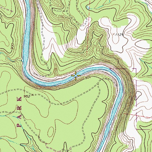 Topographic Map of Duval County Library, TX