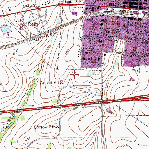 Topographic Map of Colorado - Fayette Medical Center, TX