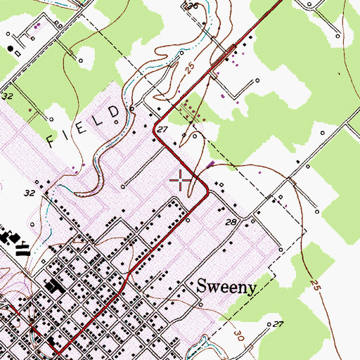Topographic Map of Sweeny Community Hospital, TX