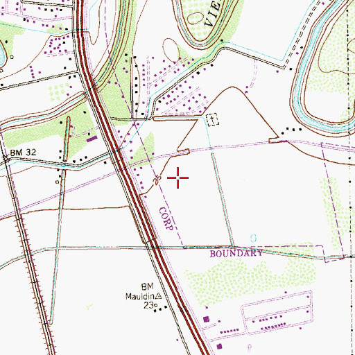 Topographic Map of Valley Regional Medical Center, TX