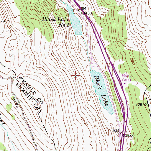 Topographic Map of Black Lake Number 1 Reservoir, CO