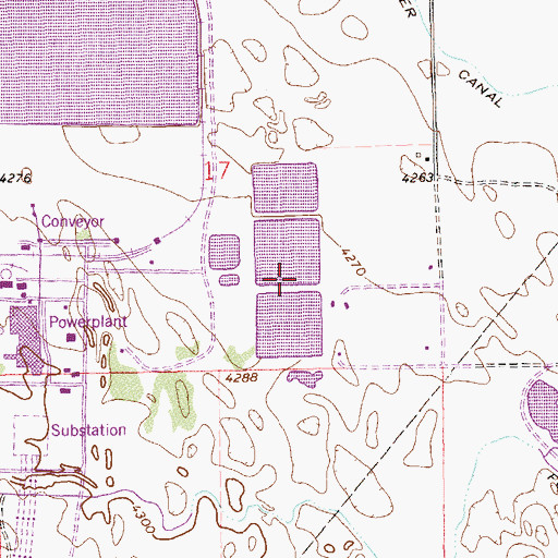 Topographic Map of Pawnee Evaporation Pond 1, 2 and 3 Dam, CO