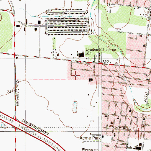 Topographic Map of Providence Missionary Baptist Church, TX