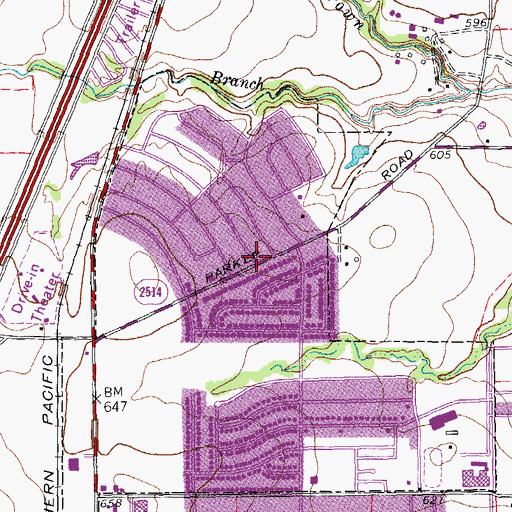 Topographic Map of Potters House Assembly of God Church, TX
