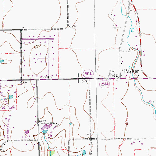 Topographic Map of First Baptist Church of Parker, TX