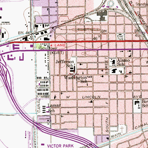 Topographic Map of Corinth Baptist Church, TX