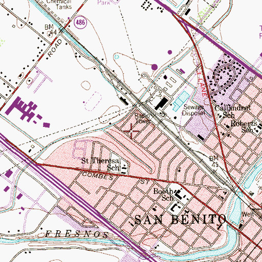 Topographic Map of La Palma Baptist Church, TX