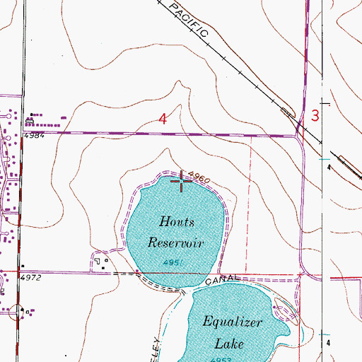 Topographic Map of Houts Dam, CO