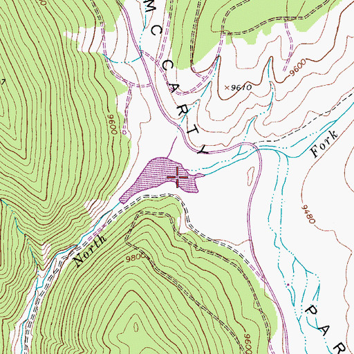 Topographic Map of Forbes Park Lake, CO