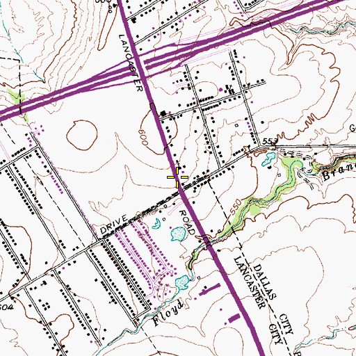 Topographic Map of New Generation Baptist Church, TX
