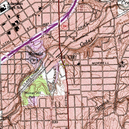 Topographic Map of New Good Faith Baptist Church, TX