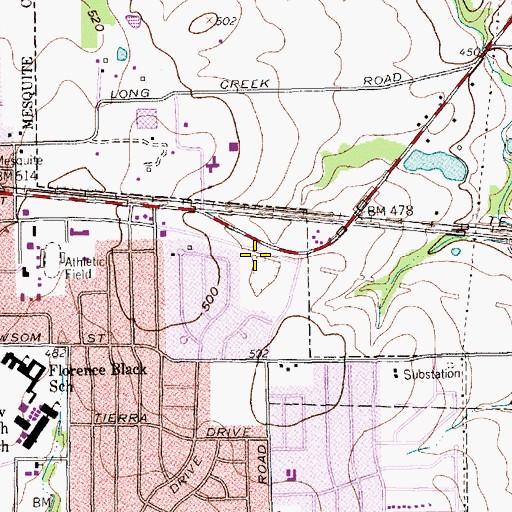 Topographic Map of Lighthouse Baptist Fellowship Church, TX