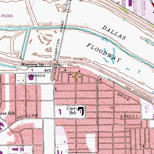 Topographic Map of Macedonia Baptist Church, TX