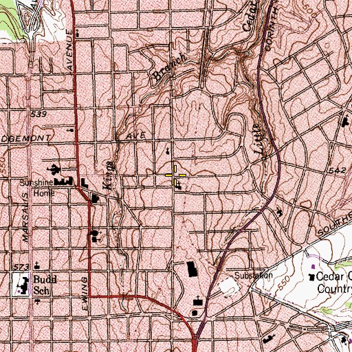 Topographic Map of Highway to Heaven Missionary Baptist Church, TX