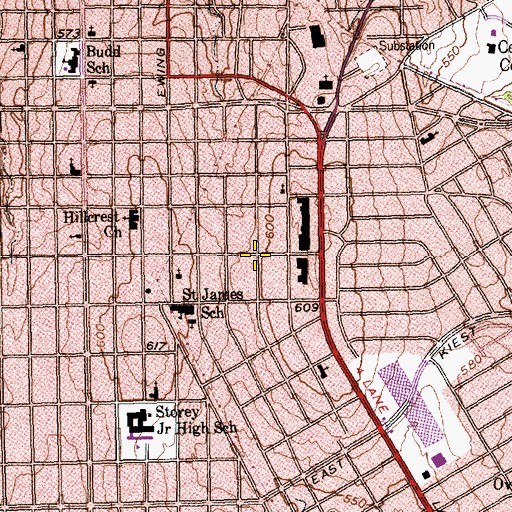 Topographic Map of Good Shepherd Missionary Baptist Church, TX
