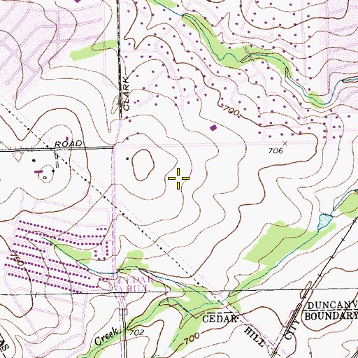 Topographic Map of Grace Evangelical Baptist Church, TX