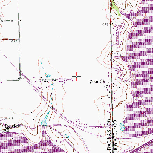 Topographic Map of El Bethel Baptist Church, TX