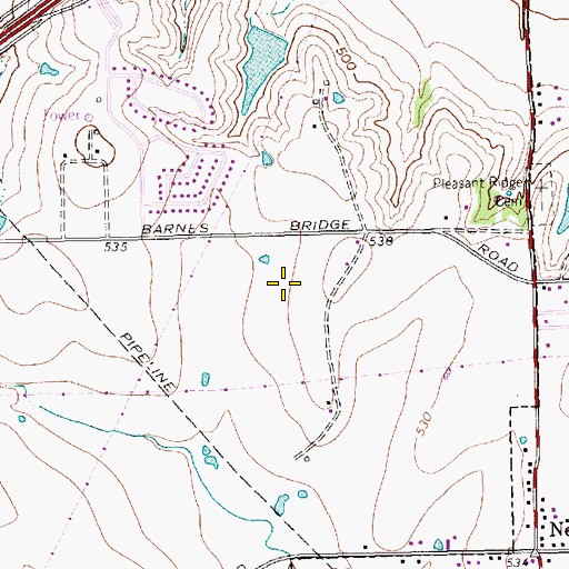 Topographic Map of Baptista Mission Peregrino Church, TX