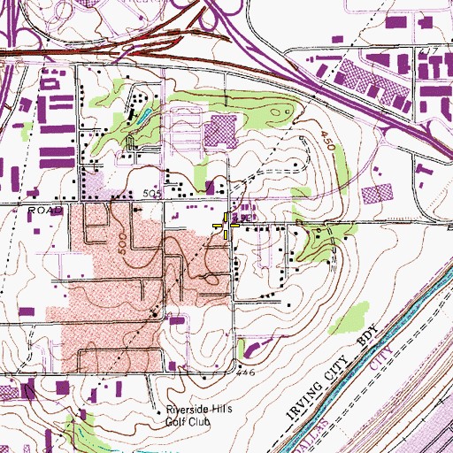 Topographic Map of Filadelfia Assembly of God Church, TX