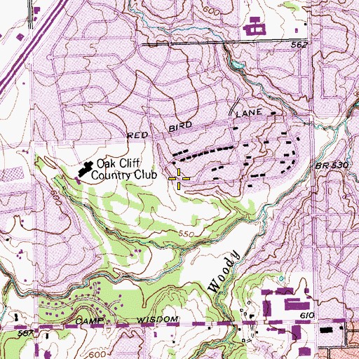 Topographic Map of African Methodist Episcopal Church, TX