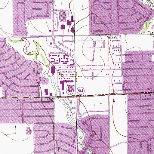 Topographic Map of The Church of Jesus Christ of Latter Day Saints Missionary, TX