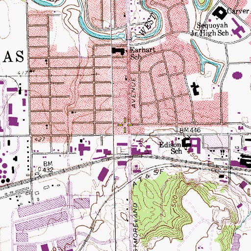 Topographic Map of True Church of God in Christ, TX