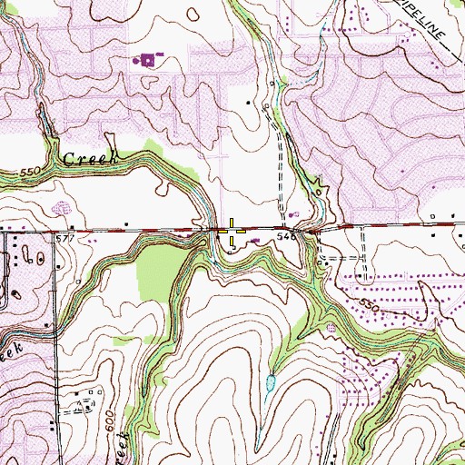 Topographic Map of De Soto Church of the Nazarene, TX