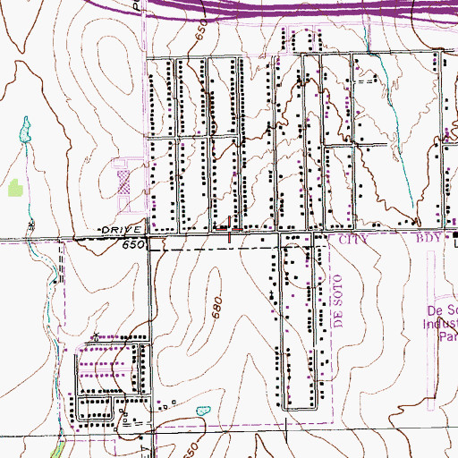 Topographic Map of New Way Church of God in Christ, TX