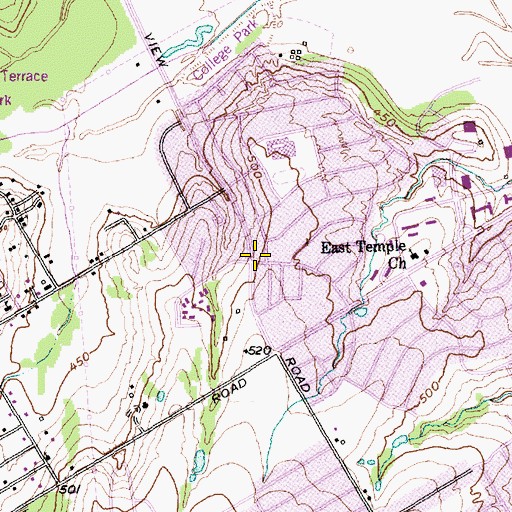 Topographic Map of City of Refuge Church of God in Christ, TX