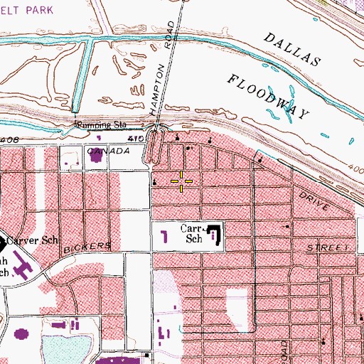 Topographic Map of Holiness Church of God in Christ, TX