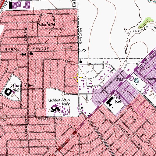Topographic Map of Church of God Trinity Life, TX