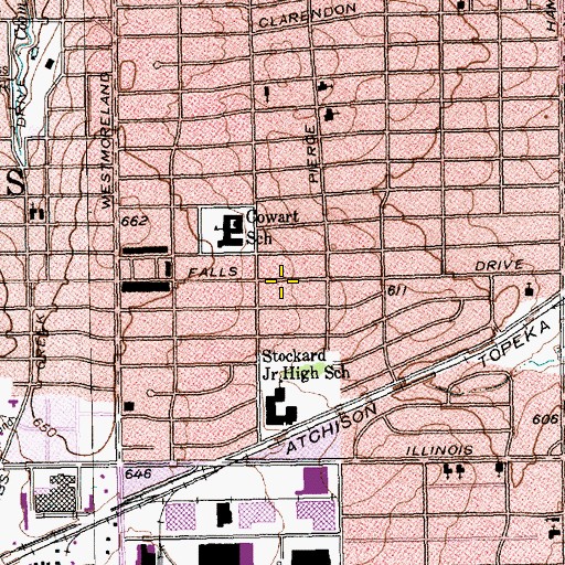 Topographic Map of Jeruel Spanish Church of God, TX