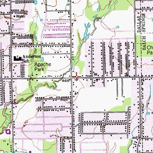 Topographic Map of Elam Road Church of Christ, TX