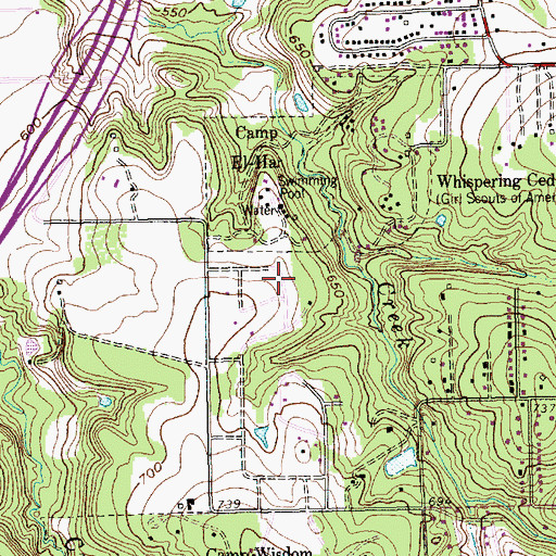 Topographic Map of Church of the King, TX