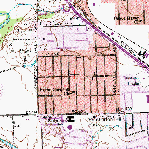 Topographic Map of United Faith Missionary Baptist Church, TX