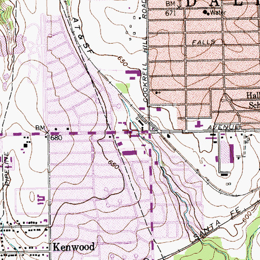 Topographic Map of Western Park Baptist Church, TX
