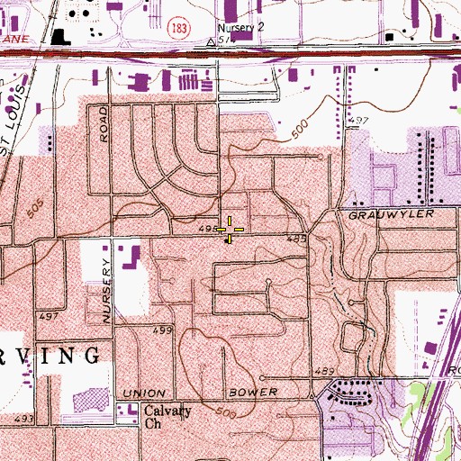 Topographic Map of Somang Korean Baptist Church, TX