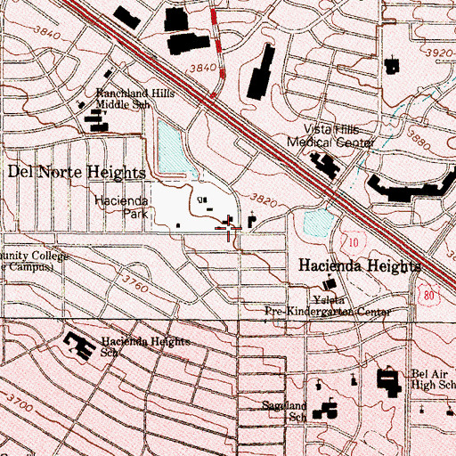 Topographic Map of Community Baptist Church, TX