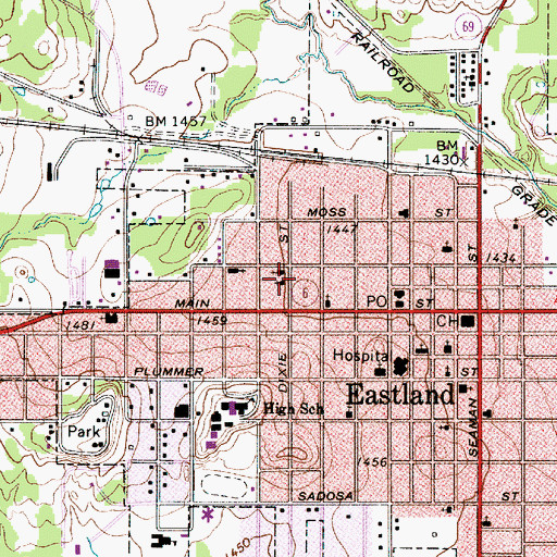 Topographic Map of United Pentecostal Church, TX