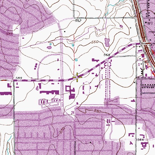Topographic Map of Church of Christ Lewisville, TX