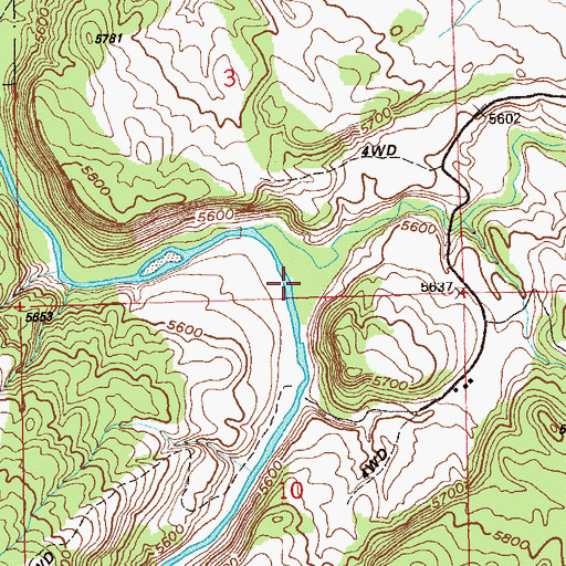 Topographic Map of Dolores Canyon, CO