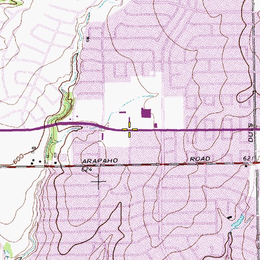 Topographic Map of Prestonwood Community Church, TX