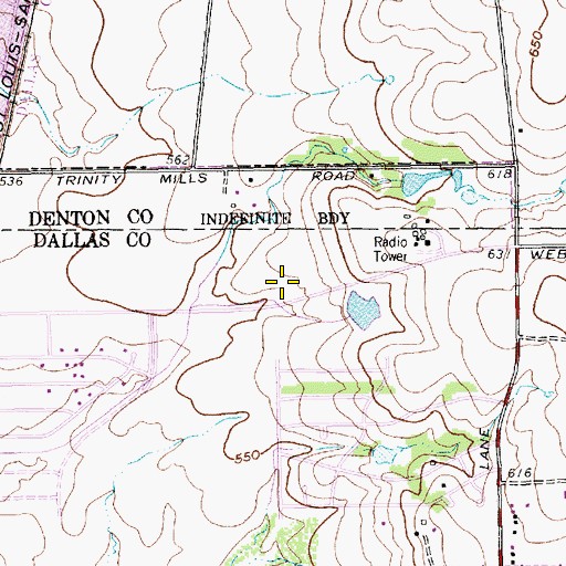 Topographic Map of Covenant Church Mundo de Fe, TX