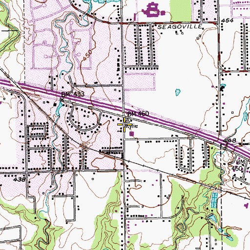 Topographic Map of Iglesia Hispana Bethal Church, TX