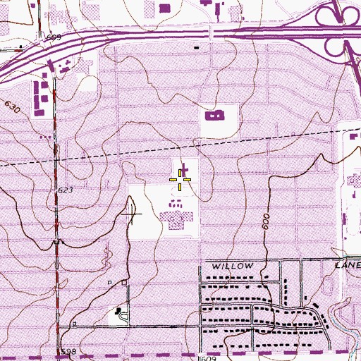 Topographic Map of Schreiber Memorial United Methodist Church, TX