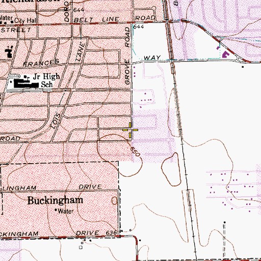 Topographic Map of The Church of Jesus Christ of Latter Day Saints, TX