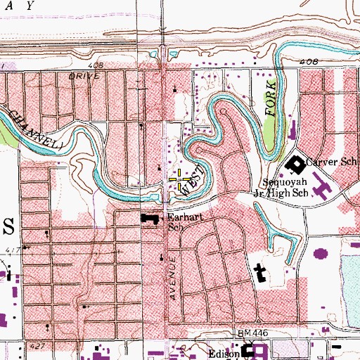 Topographic Map of Pentecostal Aposento Alto Holiness Church, TX