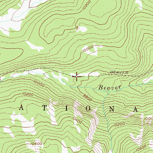 Topographic Map of Beaver Creek Stump Park Trail, CO