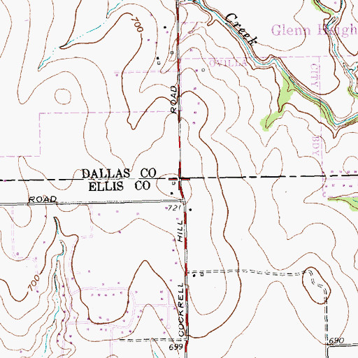 Topographic Map of Shiloh Cumberland Presbyterian Church, TX
