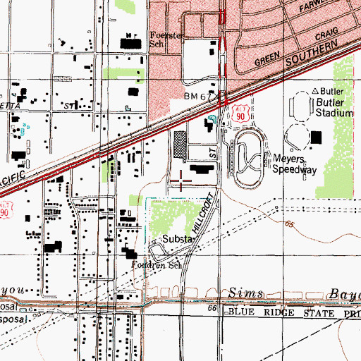 Topographic Map of Horeb Baptist Church, TX